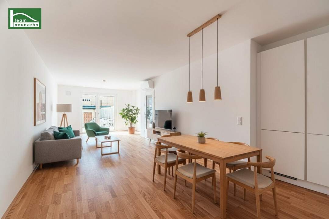 Lichtdurchflutete Erstbezugs-Wohnung mit großer Hof-Terrasse nahe Schönbrunn! Nahe Schönbrunn und mit inkludierter Küche!