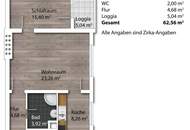 Umfassend modernisierte 2-Zimmer-Wohnung mit Loggia in Wels - Gartenstadt