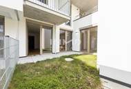 Hofseitige Gartenwohnung mit zwei sonnigen Terrassen &amp; zwei Bädern – Erstbezug BEIM DONAUUFER