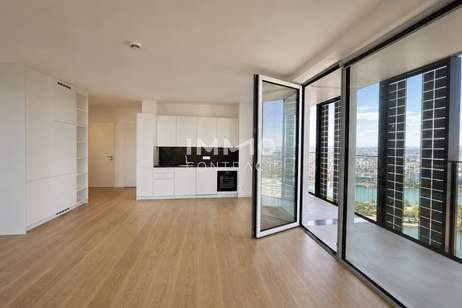DC2 Tower: 36. Etage - Erstbezug mit 39sqm Balkon inkl. Fitnesstudio, Wohnung-miete, 1.100,00,€, 1220 Wien 22., Donaustadt
