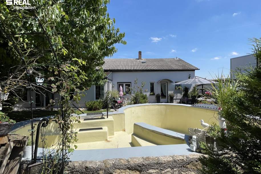 Viel Raum zum Leben – flexibel nutzbares Wohnimmobilie mit Gartenhaus, Pool und Garage in Kittsee, Haus-kauf, 2421 Neusiedl am See