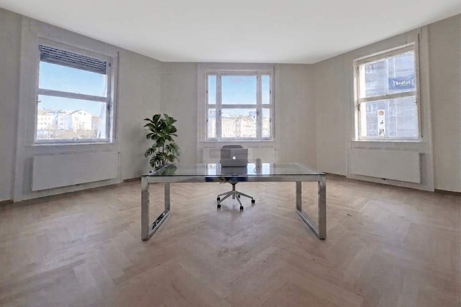 Naschmarkt: Repräsentatives 5-Zimmer-Büro im Erstbezug - VIDEO verfügbar !, Gewerbeobjekt-miete, 5.700,00,€, 1040 Wien 4., Wieden