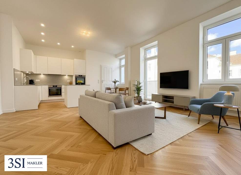 Altbau trifft Design – Traumhafte 3-Zimmer-Wohnung frisch saniert mit hofseitigem Balkon