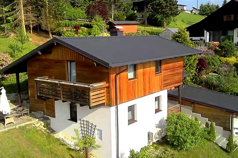 Freizeitwohnsitz! Schönes Ferienhaus mit herrlicher Aussicht, liebevoll saniert am Rainsberg in Reichenfels, Haus-kauf, 320.000,€, 9463 Wolfsberg