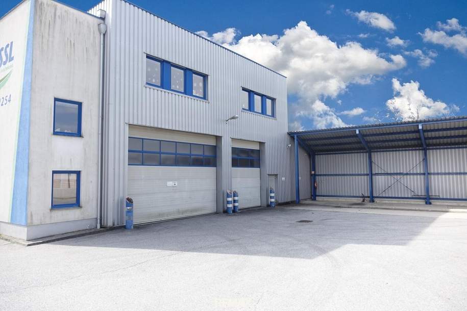 Großzügige Lagerhalle(n) mit Bürofläche, LKW Zufahrt, Rampen und Rolltoren zu mieten!, Gewerbeobjekt-miete, 7.415,00,€, 7532 Oberwart