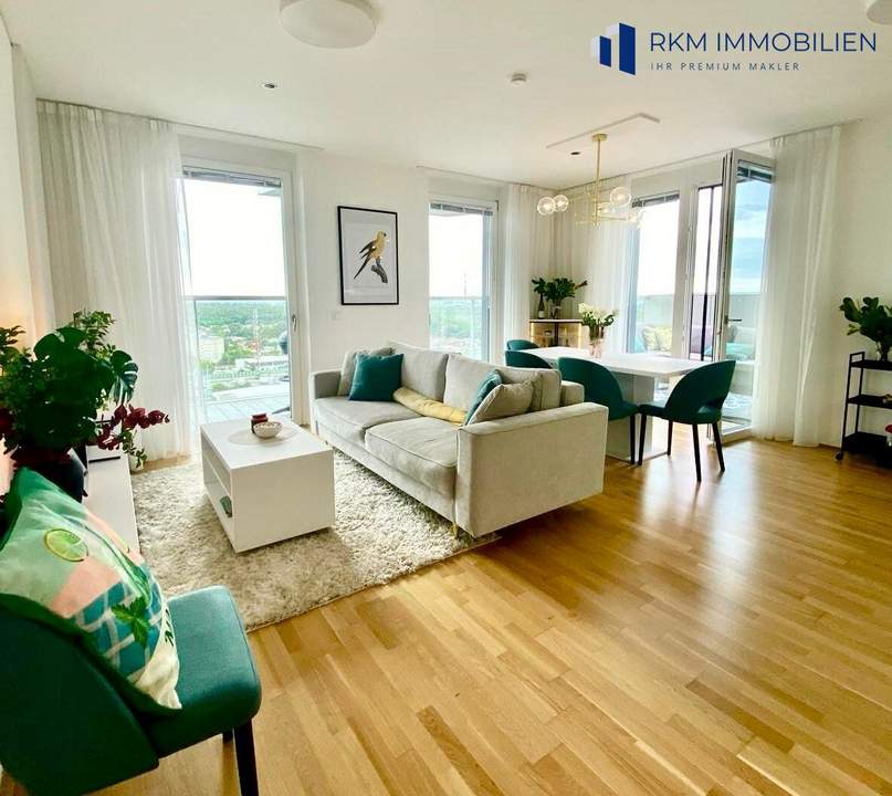 Exklusive und moderne 3-Zimmer-Wohnung mit Balkon in 1020 Wien – Einzigartige Aussicht, Marina Tower, VIP - Location