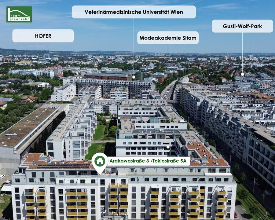 Ruhig und dennoch zentral! Top Anbindung an die U Bahn Kagran. Hochwertige Neubau-Erstbezugswohnungen. - WOHNTRAUM