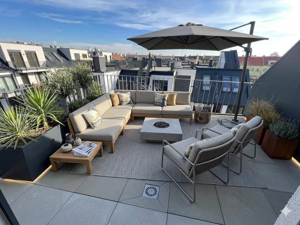 Exklusive 3-Zimmer-Dachgeschosswohnung mit 3 Terrassen & Top-Ausstattung