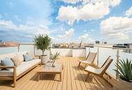 Über den Dächern des Stuwerviertels: elegante 3-Zimmer-Dachgeschosswohnung mit privater Dachterrasse nahe Prater