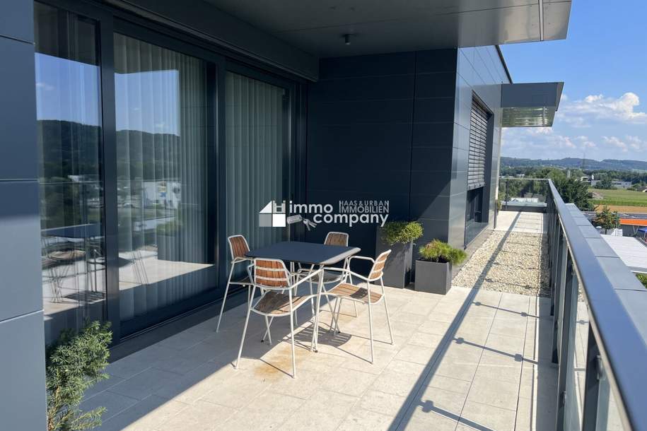 Modernes Büro mit Dachterrasse und Weitblick – 68 m² im 3. Obergeschoss, Gewerbeobjekt-miete, 1.282,40,€, 8200 Weiz