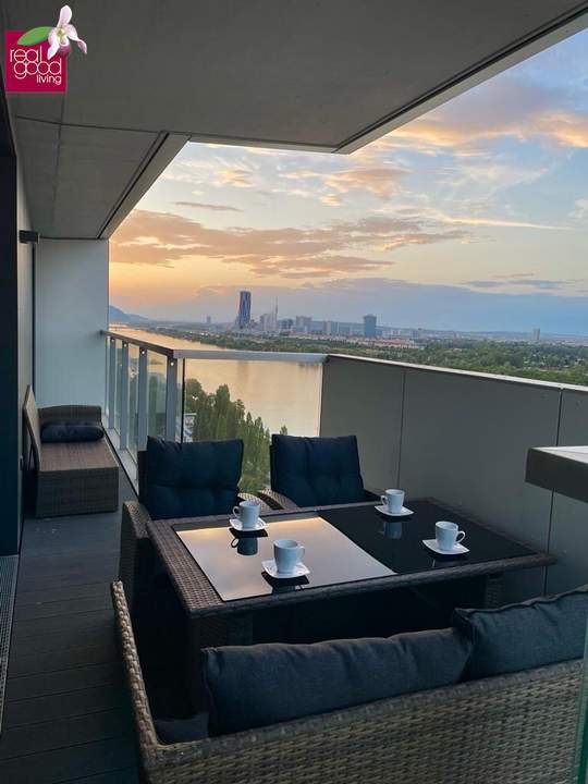 ✨ Exklusive Marina Tower | Hochgeschoss 3-Zimmer Wohnung mit direktem Donau-Blick | Voll möbliert | Befristet vermietet bis 31.07.2028 | Top Investment oder Eigennutzung ++++