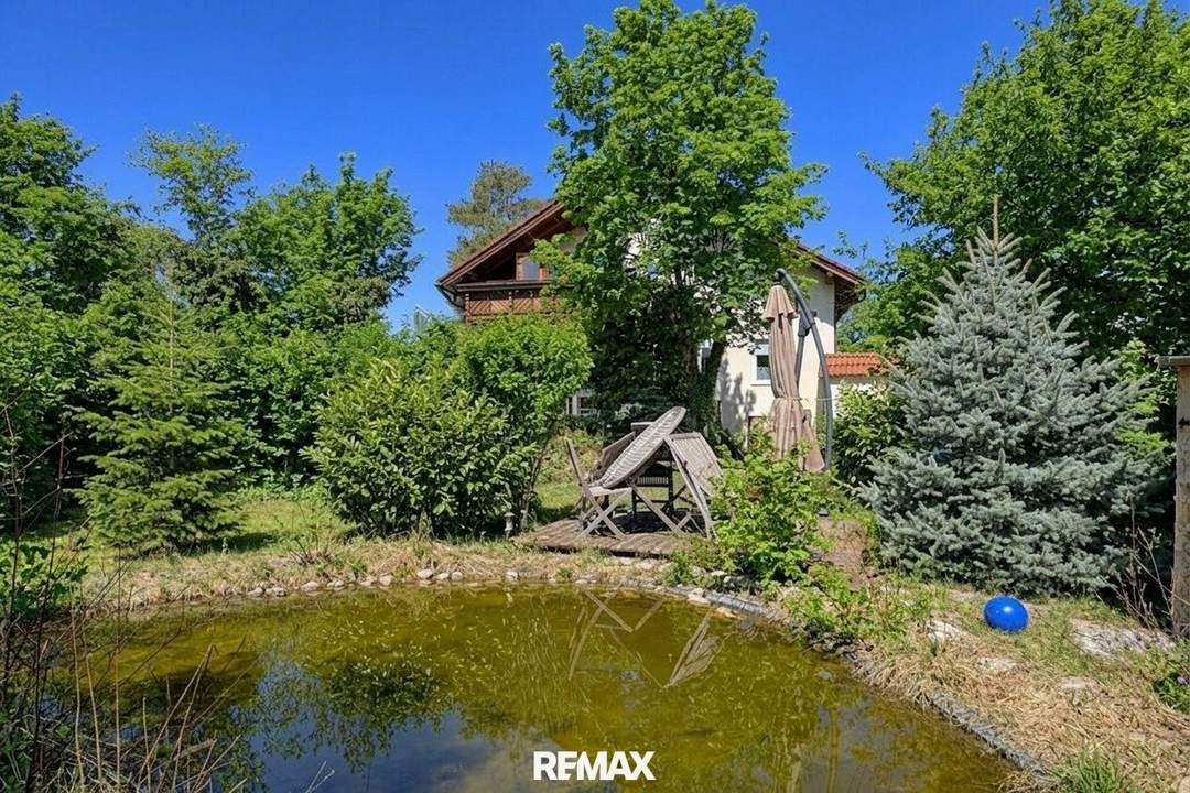 Einfamilienhaus mit gepflegtem Garten und Biotop - Grün-/Ruhelage!