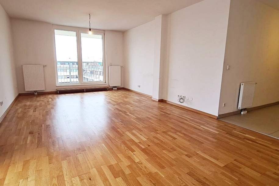 DACHGESCHOSS, gepflegte 103 m2 Neubau mit Loggia und Balkon, Wohnküche, 3 Zimmer, Wannenbad, Parketten, Holbeingasse, Wohnung-miete, 1.785,40,€, 1100 Wien 10., Favoriten