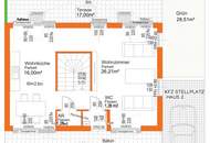 FRÜHLINGSAKTION! BELAGSFERTIG PLUS! INKLUSIVE VERFLIESUNG, PARKETT UND MALEREI. CARPORT. 5 ZIMMER. 2 BALKONE. 2 TERRASSEN. PROVISIONSFREI für den Käufer.