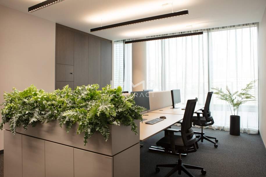 NEU: Premium Büro im Marina Tower - 110 m², möbliert, Gewerbeobjekt-miete, 2.927,60,€, 1020 Wien 2., Leopoldstadt