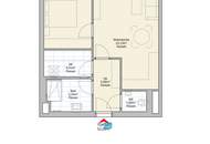 Moderne 2-Zimmer-Wohnung mit Balkon – kompakter Grundriss & helle Räume