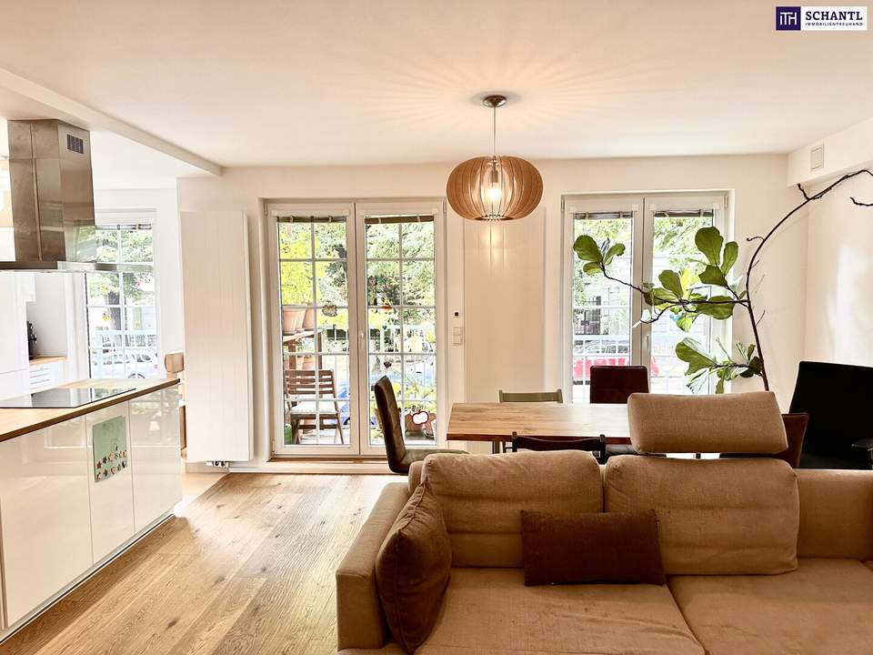 Charmante 3-Zimmer-Wohnung mit zwei Balkonen, Eigengarten und großzügiger Wohnküche in ruhiger Grünlage des 18. Bezirks