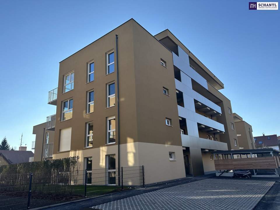 SPITZE! Einziehen und Wohlfühlen: Traumhafte 2-Zimmer-Wohnung mit sonnigem Balkon, edler Tischlerküche und Tiefgaragenplatz – Erstbezug in bester Lage