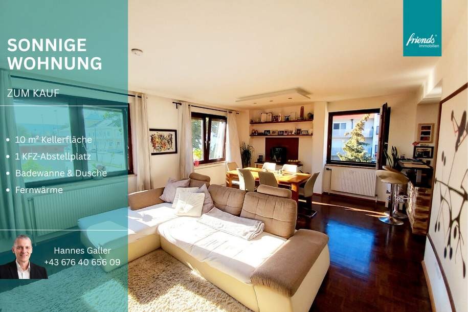 Sonnige 5 Zimmer-Wohnung mit Anningerblick, Wohnung-kauf, 470.000,€, 2340 Mödling