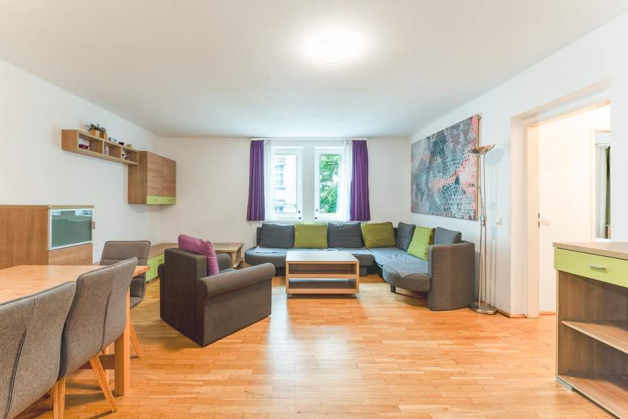 Großzügige möblierte 3-Zimmer-Wohnung nahe Hauptbahnhof zu vermieten!, Wohnung-miete, 1.590,00,€, 1050 Wien 5., Margareten