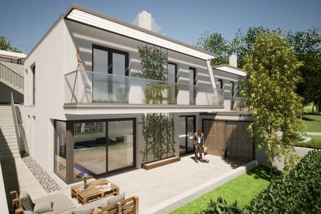 AKTIONSPREIS! Exklusive Doppelhaushälften inkl. Terrasse/Garten + Balkon! TRAUMAUSBLICK auf Burg Liechtenstein! SCHLÜSSELFERTIG!, Haus-kauf, 800.000,€, 2344 Mödling