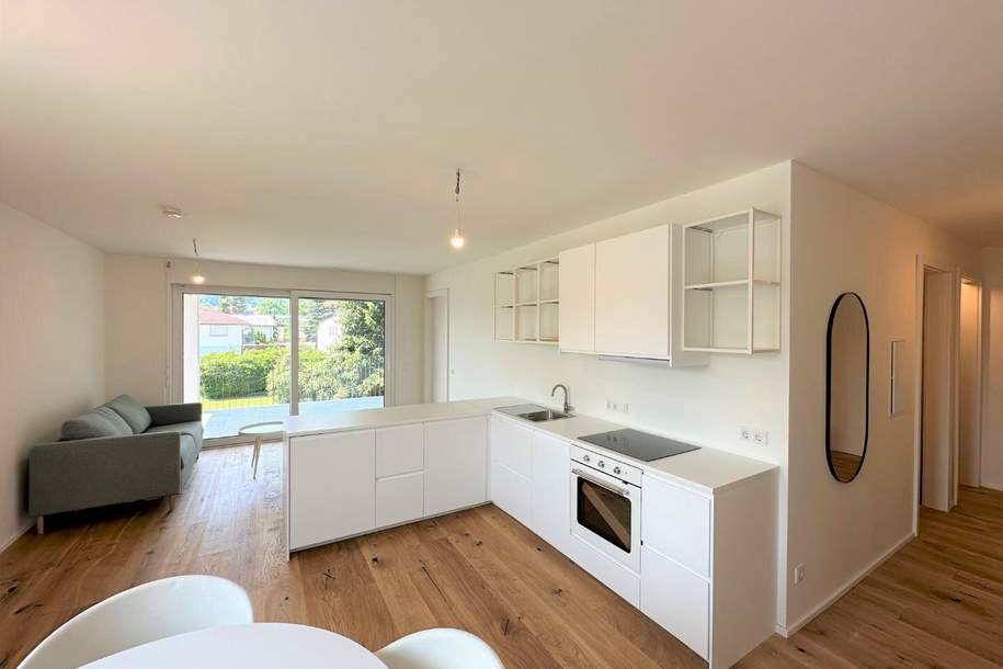 Zur Miete: Moderne, möblierte 2-Zimmer-Wohnung mit XL-Terrasse in Krumpendorf, Wohnung-miete, 1.469,03,€, 9201 Klagenfurt Land