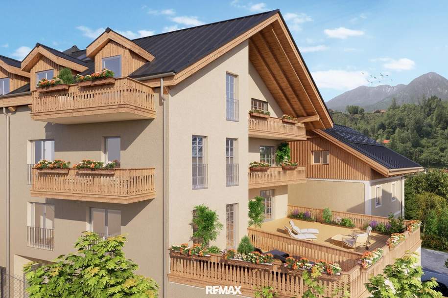 NEUBAU-Residenzen für ZWEITWOHNSITZ oder TOURISTISCHE VERMIETUNG im Ortszentrum von Bad Aussee - von 45 bis 170m² mit Terrassen, Wohnung-kauf, 260.000,€, 8990 Liezen