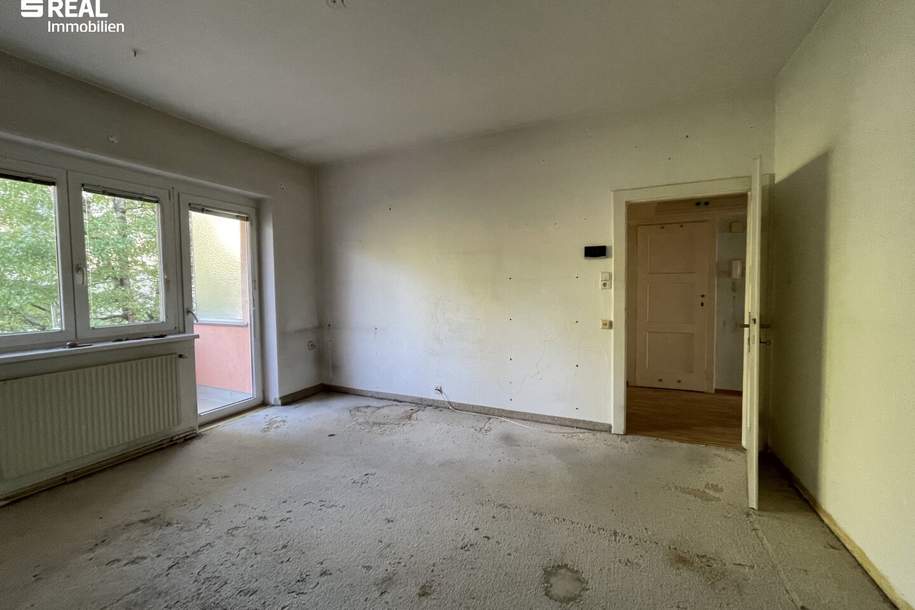 Sanierungsbedürftige 2-Zimmer-Wohnung mit Balkon in Salzburg, Wohnung-kauf, 199.900,€, 5020 Salzburg(Stadt)