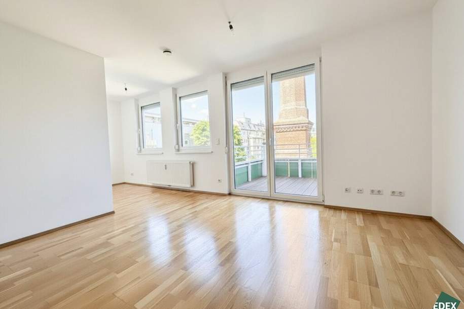 Schöne 1-Zimmer-Wohnung mit Balkon direkt an der Donau, Wohnung-miete, 799,00,€, 1220 Wien 22., Donaustadt