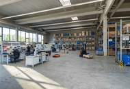 Platzmangel? Dann haben wir die Lösung. Imposante 7m Deckenhöhe mit ca. 810m² Nutzfläche und 40m² Bürotrakt.