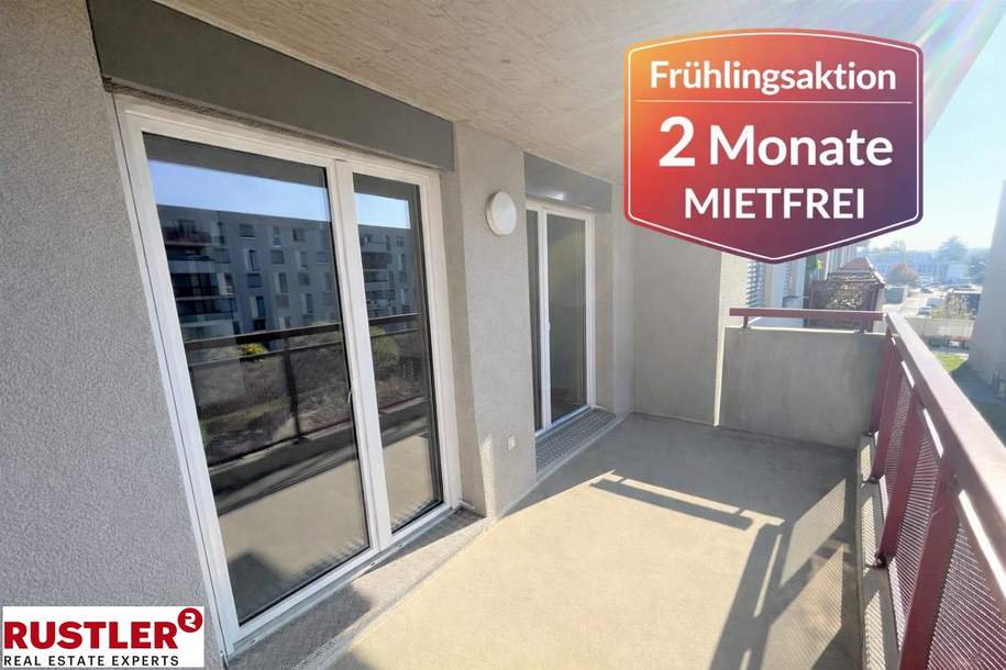 Attraktive Aktion: 2 MONATE MIETFREI - 2-Zimmer-Wohnung mit Balkon, Wohnung-miete, 772,64,€, 8020 Graz(Stadt)