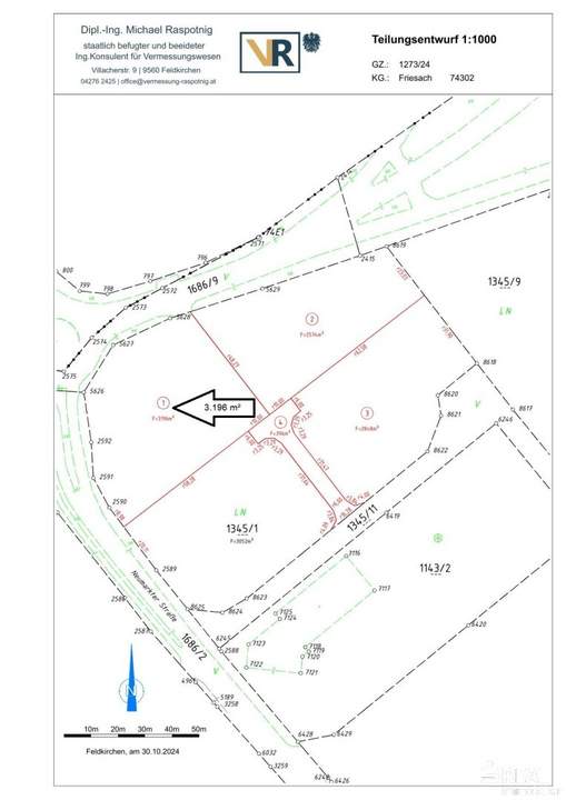 Großartige Gewerbefläche (Bauland-Gewerbegebiet) mit 3.196 m² an der B 317 in Friesach zu verkaufen!