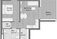LEBEN in der STADT - 44m² Wfl mit 11m² Terrasse im 4.OG - Provisionsfrei !! - BAUAKTION -8,5%