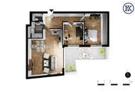 Hofseitige 3-Zimmer-Wohnung mit 14 m² Loggia