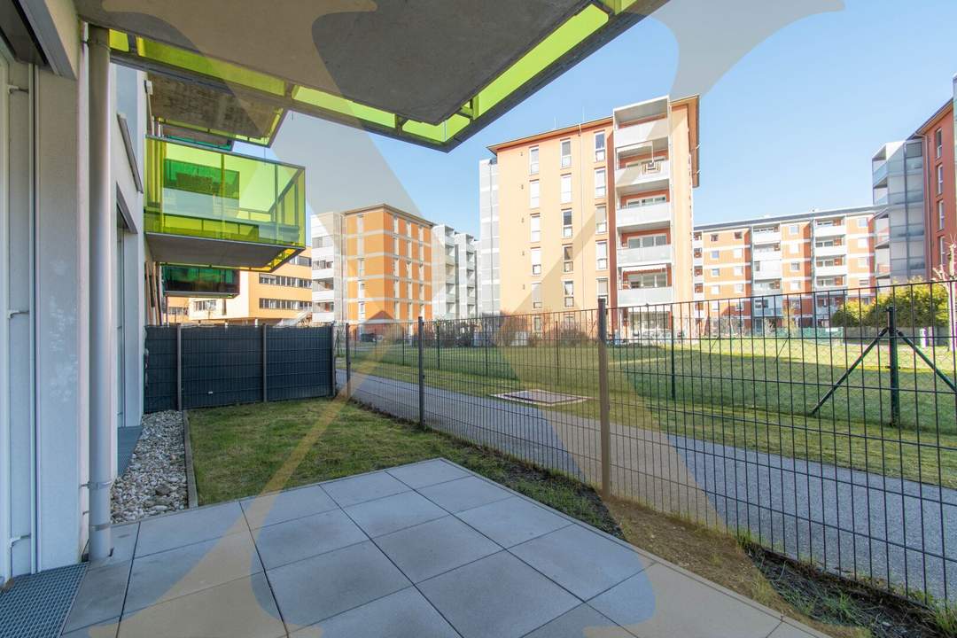 Ebenerdige 2,5-Zimmer-Wohnung mit Eigengarten und moderner Einbauküche in Linz zu vermieten!