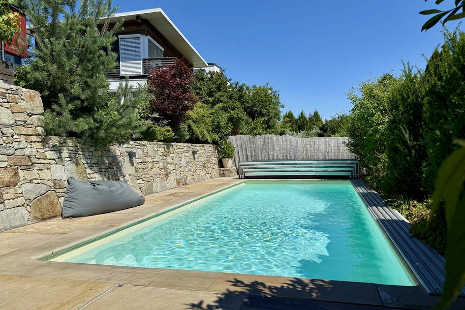 Unverbaubare Aussicht I hochwertige Poolanlage I eigener Saunabereich I Luftwärmepumpe Fußbodenheizung I, Haus-kauf, 849.000,€, 3013 Sankt Pölten(Land)