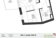 Pauschalmiete inklusive Warmwasser & Heizung - Moderne 2-Zimmer-Wohnung mit großzügigem Balkon - Ruhelage - Stilvolle Ausstattung