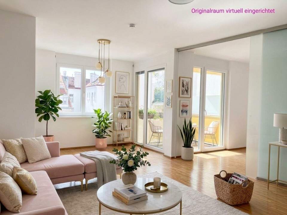 ZUM VERLIEBEN! ENTZÜCKENDE HOFSEITIGE 2-ZIMMER-WOHNUNG IM 3. LIFTSTOCK MIT BALKON - U3-NÄHE