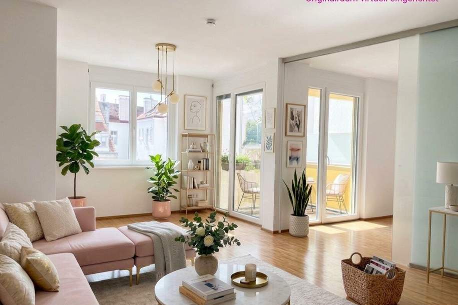 ZUM VERLIEBEN! ENTZÜCKENDE HOFSEITIGE 2-ZIMMER-WOHNUNG IM 3. LIFTSTOCK MIT BALKON - U3-NÄHE, Wohnung-miete, 1.080,07,€, 1160 Wien 16., Ottakring
