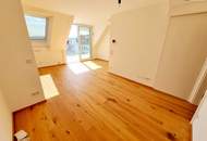 Wohnen mit Schlossblick! Exklusive Dachgeschoss-Perle mit viel Grün und Privatsphäre + 3 Zimmer + Nachhaltige Erdwärme + Höchste Qualität!