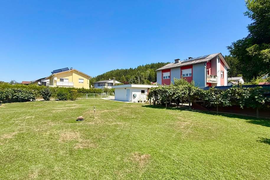 Klagenfurt - Walddorf: Baugrundstück mit Garagengebäude & Gartenhäuschen, Grund und Boden-kauf, 194.000,€, 9020 Klagenfurt(Stadt)