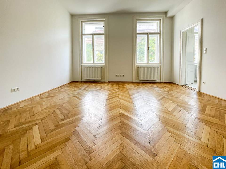 Hofruhelage: Helle 2 Zimmer-Altbauwohnung an der Ungargasse