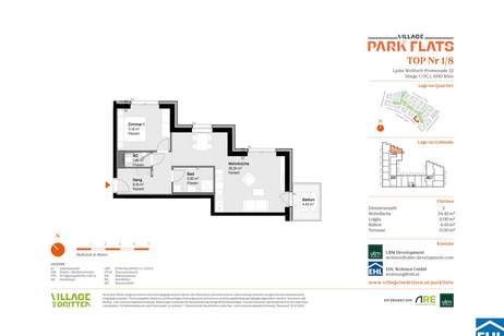 Exklusive Lage im Herzen Wiens – PARK FLATS als Anlagechance, Wohnung-kauf, 275.000,€, 1030 Wien 3., Landstraße