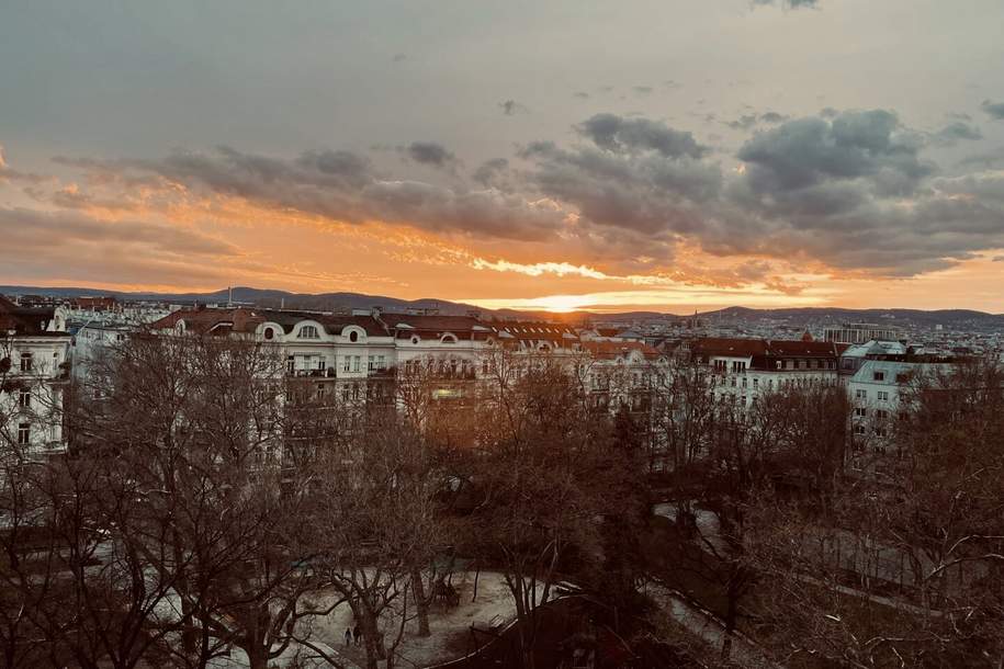 1040! 4 Zimmer Dachgeschoss-Wohnung mit ca. 32 m² großer Terrasse mit traumhaften Fernblick, Wohnung-miete, 2.673,78,€, 1040 Wien 4., Wieden