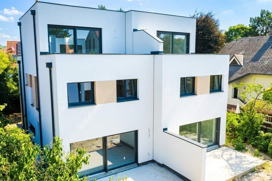Naturnah wohnen, ruhig leben - Elegante Doppelhaushälfte mit 5 Zimmer + Keller - Eigengrund - Belags- oder Schlüsselfertig, Haus-kauf, 849.000,€, 1210 Wien 22., Donaustadt