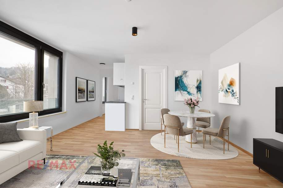 Urbanes Wohngefühl: Neubau 2-Zimmer-Wohnung in Haselstauden, Wohnung-miete, 1.104,81,€, 6850 Dornbirn
