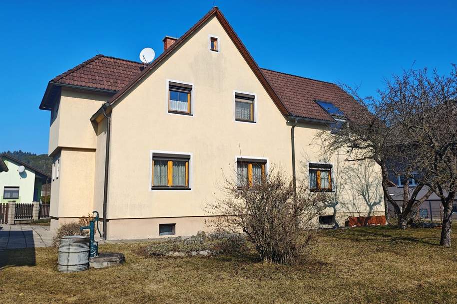 168 m² Wohnfläche | 1.055 m² Grundstück | Haus mit großem Garten &amp; 2 Wohneinheiten, Haus-kauf, 370.000,€, 2630 Neunkirchen