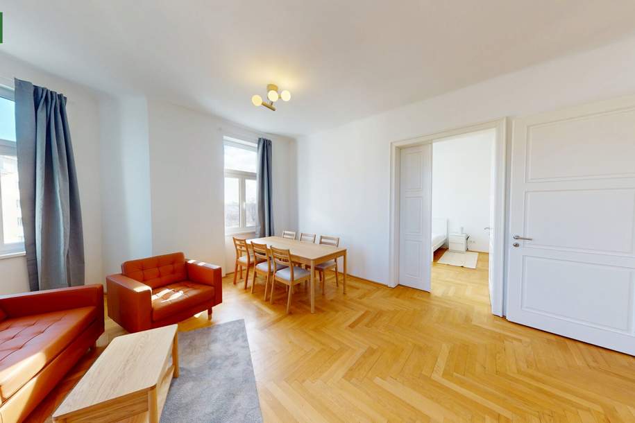 Eleganz &amp; Wohnkomfort vereint! Vollmöblierte 3-Zimmer-Wohnung – All-inclusive – 6 Monate Befristung!, Wohnung-miete, 1.799,00,€, 1030 Wien 3., Landstraße