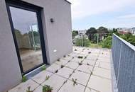 GRÜNBLICK, RUHELAGE, sonniges 46 m2 Dachgeschoß mit 20 m2 Terrasse, 2 Zimmer, Komplettküche, Wannenbad, Lavendelweg