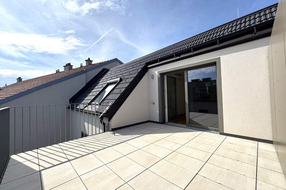Braitner Straße | Exklusive DG Wohnung - Neubau / Erstbezug | 3 Zimmer | 15 m² Terrasse | zzgl. Tiefgaragenstellplatz, Wohnung-miete, 1.348,00,€, 2500 Baden